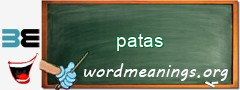 WordMeaning blackboard for patas